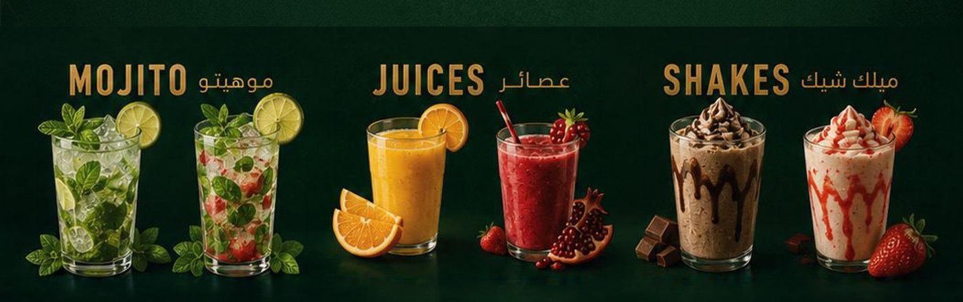 Mojito, juices and shakes